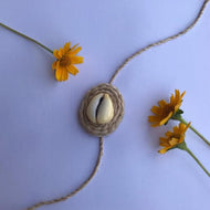 Rakhi en fibre de banane fait main Saanjh - Paquet de 5