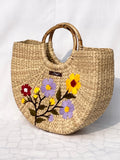 Multicolour Kauna Handwoven Embroidered Handbag, Tiffin Bag