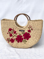 Kauna Handwoven Embroidered Floral Handbag, Tiffin Bag