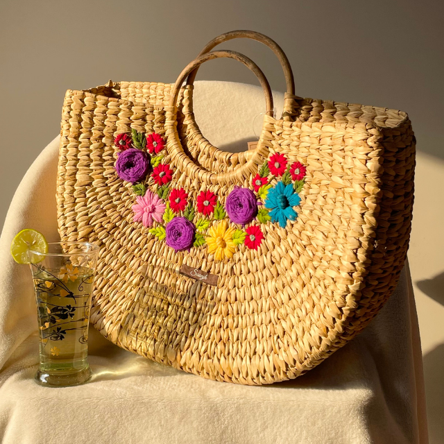 Necklace Design Water Reed Handwoven Embroidered Handbag
