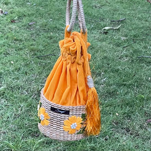 Load image into Gallery viewer, Kauna Velvet Hand-embroidered Potli Bag | Ethnic Boho Style Drawstring Purse | Saanjh Exclusive
